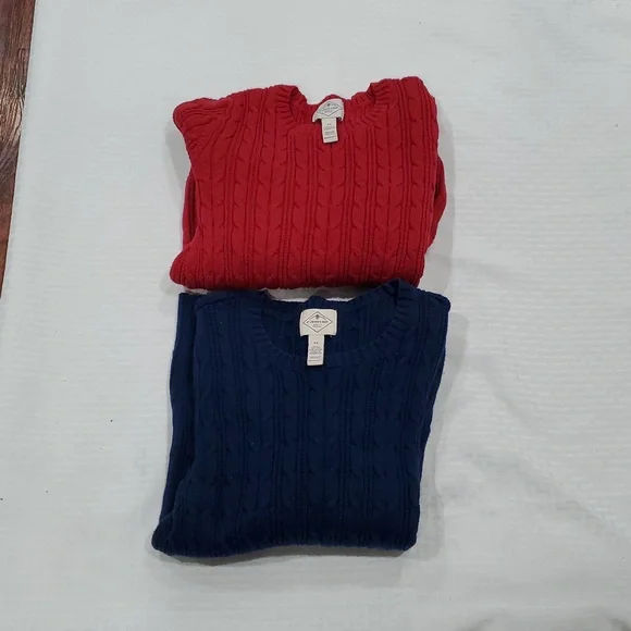 St john"s Bay lot Cable Knit Sweaters - Red and Blue - Picture 8 of 8